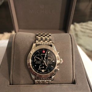 MICHELE CXSport Silver Tone Stainless Steel Watch!
